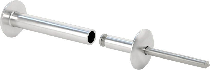 Her İki Tarafı Kubbeli Kör Perçinler, Alüminyum, 1/4" Çap, 1,625“-1,875” Malzeme Kalınlığı için