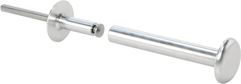Her İki Tarafı Kubbeli Kör Perçinler, Alüminyum, 1/4" Çap, 1,875“- 2,125” Malzeme Kalınlığı için