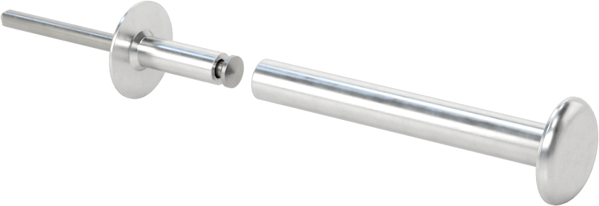 Her İki Tarafı Kubbeli Kör Perçinler, Alüminyum, 1/4" Çap, 2,125“ - 2,375” malzeme kalınlığı için
