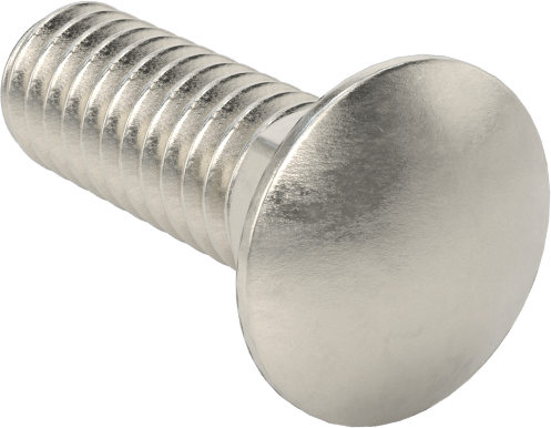 18-8 Paslanmaz Çelik Kare Boyunlu Taşıma Cıvatası, 8-32 Diş Boyutu, 1/2" Uzunluk