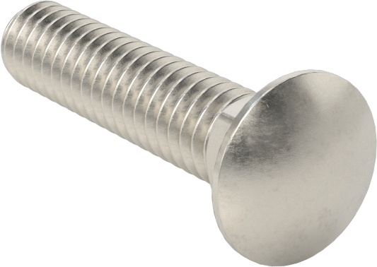 18-8 Paslanmaz Çelik Kare Boyunlu Taşıma Cıvatası, 8-32 Diş Boyutu, 3/4" Uzunluk