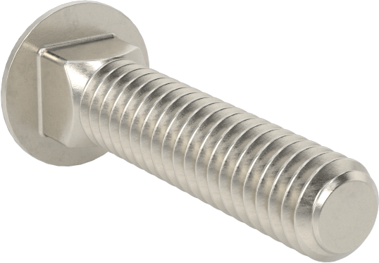 18-8 Paslanmaz Çelik Kare Boyunlu Taşıma Cıvatası, 8-32 Diş Boyutu, 3/4" Uzunluk