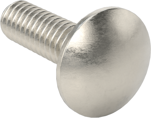 18-8 Paslanmaz Çelik Kare Boyunlu Taşıma Cıvatası, 1/4"-20 Diş Boyutu, 7/8" Uzunluk
