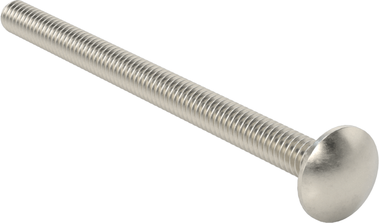 18-8 Paslanmaz Çelik Kare Boyunlu Taşıma Cıvatası, 1/4"-20 Diş Boyutu, 3-3/4" Uzunluk