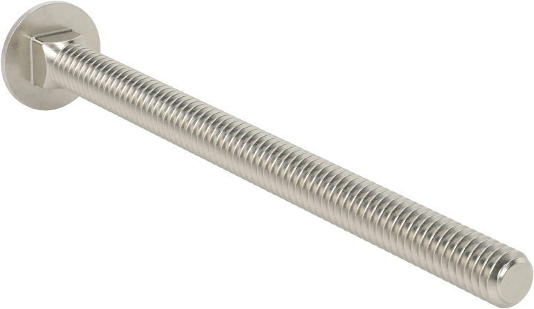 18-8 Paslanmaz Çelik Kare Boyunlu Taşıma Cıvatası, 1/4"-20 Diş Boyutu, 3-3/4" Uzunluk