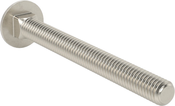 18-8 Paslanmaz Çelik Kare Boyunlu Taşıma Cıvatası, 5/16"-18 Diş Boyutu, 3-1/4" Uzunluk