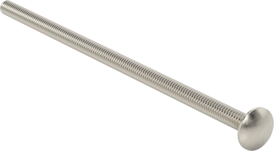 18-8 Paslanmaz Çelik Kare Boyunlu Taşıma Cıvatası, 1/4"-20 Diş Boyutu, 6-1/2" Uzunluk