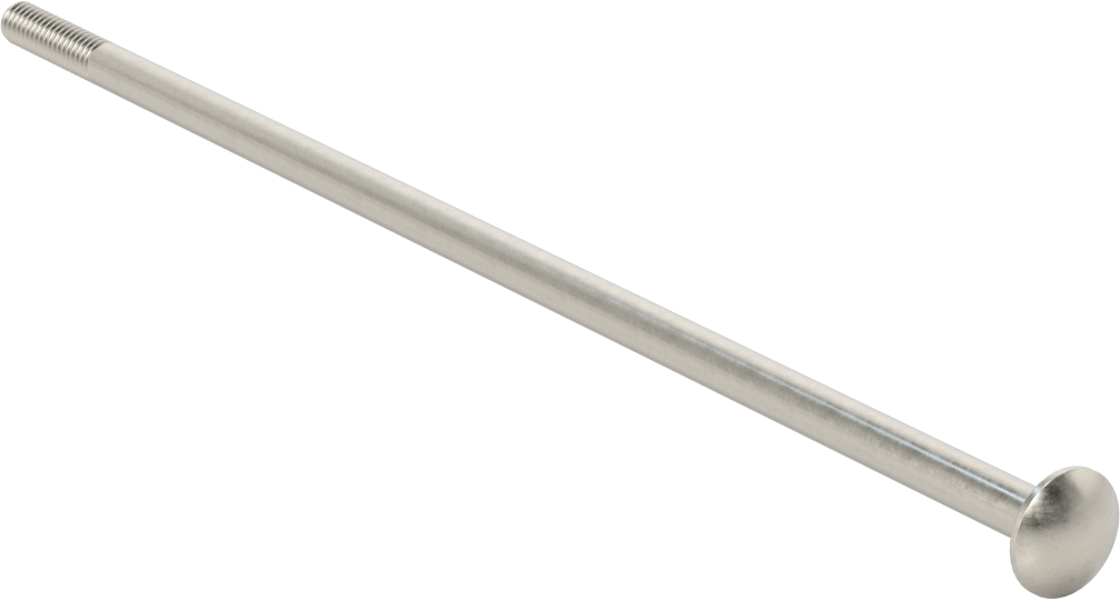 18-8 Paslanmaz Çelik Kare Boyunlu Taşıma Cıvatası, 1/4"-20 Diş Boyutu, 9 inç Uzunluk
