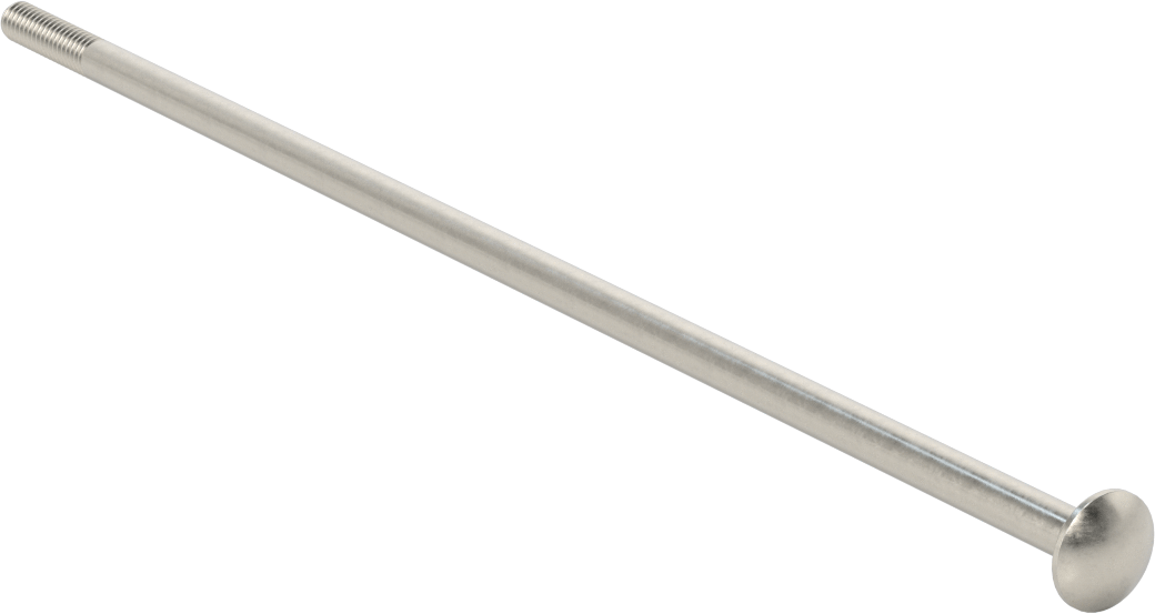 18-8 Paslanmaz Çelik Kare Boyunlu Taşıma Cıvatası, 1/4"-20 Diş Boyutu, 10" Uzunluk