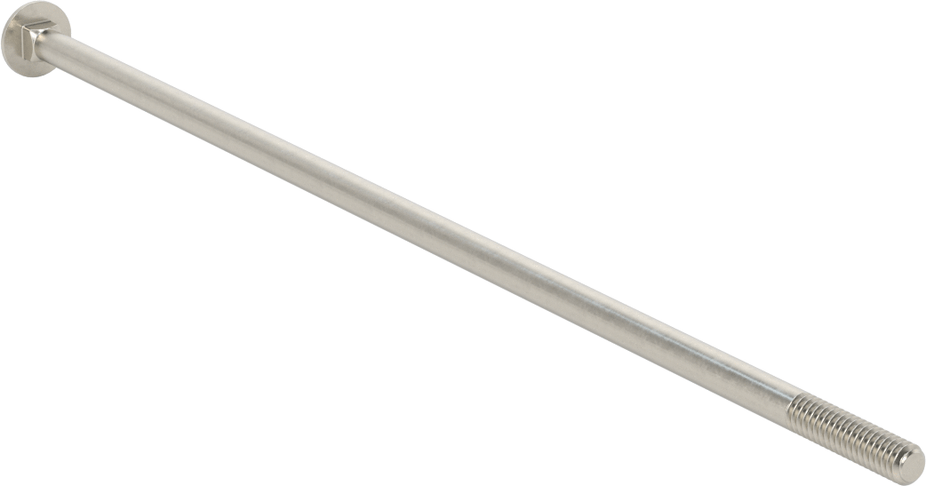 18-8 Paslanmaz Çelik Kare Boyunlu Taşıma Cıvatası, 1/4"-20 Diş Boyutu, 10" Uzunluk