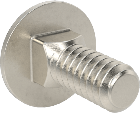 18-8 Paslanmaz Çelik Kare Boyunlu Taşıma Cıvatası, 10-24 Diş Boyutu, 1/2" Uzunluk