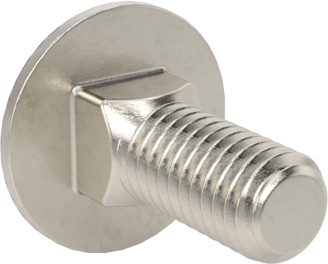 18-8 Paslanmaz Çelik Kare Boyunlu Taşıma Cıvatası, 10-32 Diş Boyutu, 1/2" Uzunluk