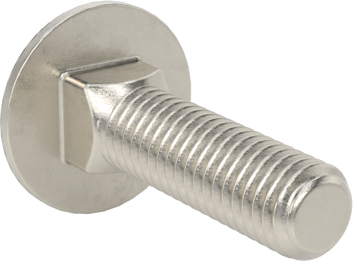 18-8 Paslanmaz Çelik Kare Boyunlu Taşıma Cıvatası, 10-32 Diş Boyutu, 3/4" Uzunluk