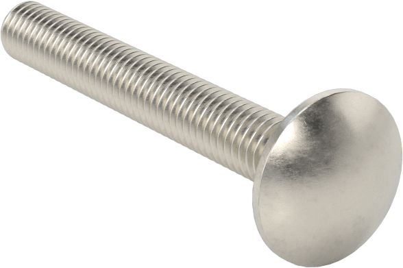 18-8 Paslanmaz Çelik Kare Boyunlu Taşıma Cıvatası, 10-32 Diş Boyutu, 1-1/2" Uzunluk