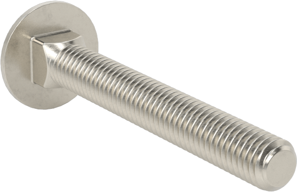 18-8 Paslanmaz Çelik Kare Boyunlu Taşıma Cıvatası, 10-32 Diş Boyutu, 1-1/2" Uzunluk