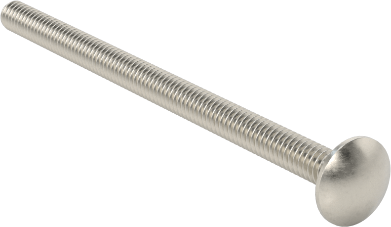 18-8 Paslanmaz Çelik Kare Boyunlu Taşıma Cıvatası, 1/4"-20 Diş Boyutu, 4-1/4" Uzunluk