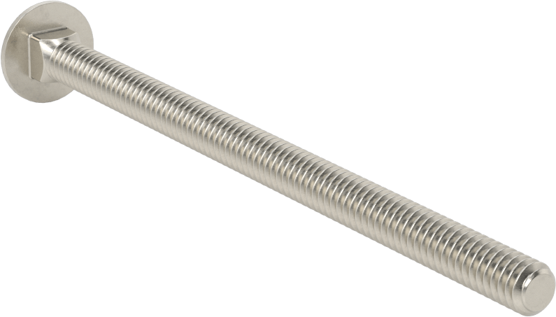 18-8 Paslanmaz Çelik Kare Boyunlu Taşıma Cıvatası, 1/4"-20 Diş Boyutu, 4-1/4" Uzunluk