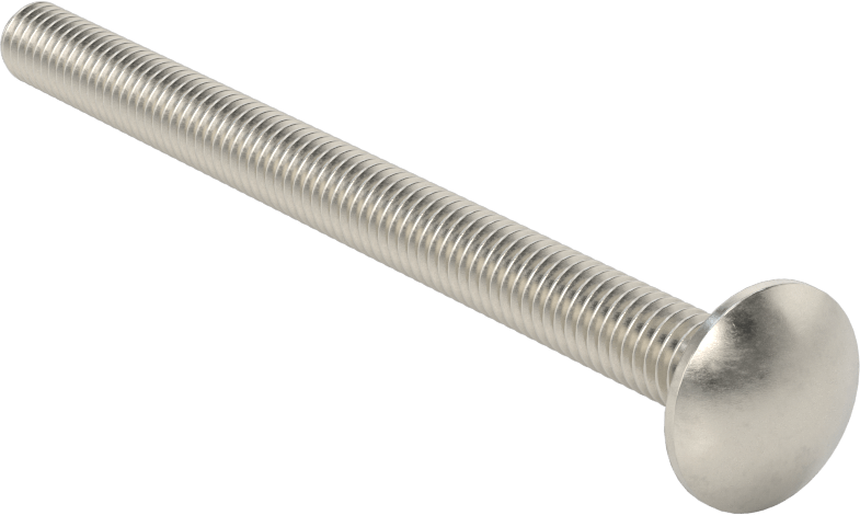 18-8 Paslanmaz Çelik Kare Boyunlu Taşıma Cıvatası, 5/16"-18 Diş Boyutu, 4-1/4" Uzunluk
