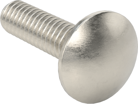 18-8 Paslanmaz Çelik Kare Boyunlu Taşıma Cıvatası, 1/4"-20 Diş Boyutu, 1" Uzunluk