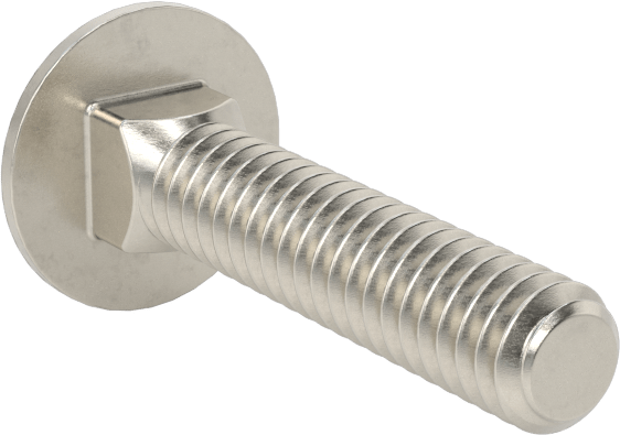 18-8 Paslanmaz Çelik Kare Boyunlu Taşıma Cıvatası, 1/4"-20 Diş Boyutu, 1-1/4" Uzunluk