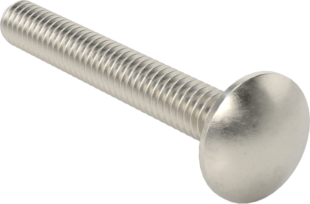 18-8 Paslanmaz Çelik Kare Boyunlu Taşıma Cıvatası, 1/4"-20 Diş Boyutu, 2" Uzunluk