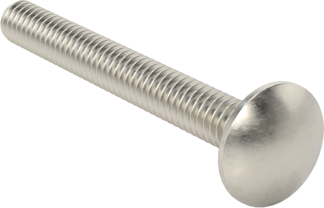 18-8 Paslanmaz Çelik Kare Boyunlu Taşıma Cıvatası, 1/4"-20 Diş Boyutu, 2-1/4" Uzunluk