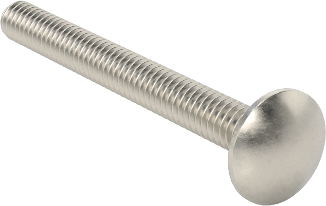 18-8 Paslanmaz Çelik Kare Boyunlu Taşıma Cıvatası, 1/4"-20 Diş Boyutu, 2-1/2" Uzunluk
