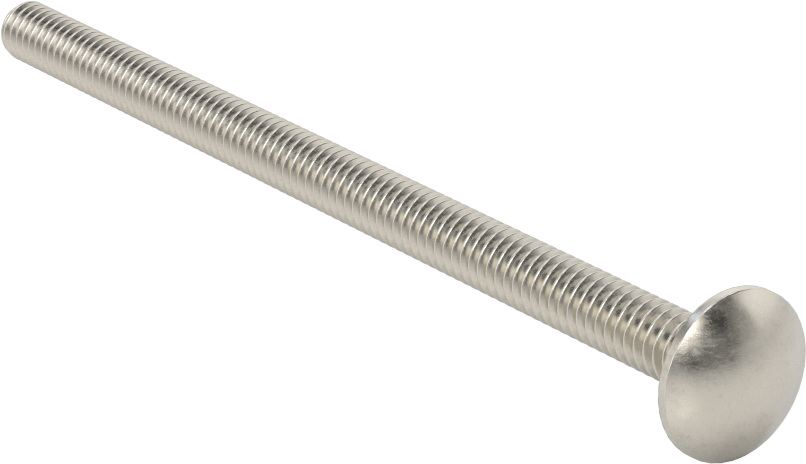 18-8 Paslanmaz Çelik Kare Boyunlu Taşıma Cıvatası, 1/4"-20 Diş Boyutu, 4-1/2" Uzunluk