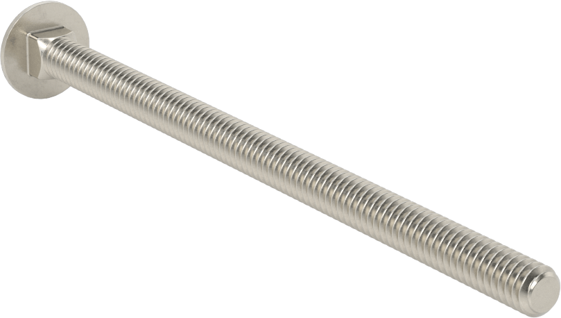 18-8 Paslanmaz Çelik Kare Boyunlu Taşıma Cıvatası, 1/4"-20 Diş Boyutu, 4-1/2" Uzunluk
