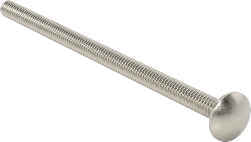 18-8 Paslanmaz Çelik Kare Boyunlu Taşıma Cıvatası, 1/4"-20 Diş Boyutu, 5 inç Uzunluk