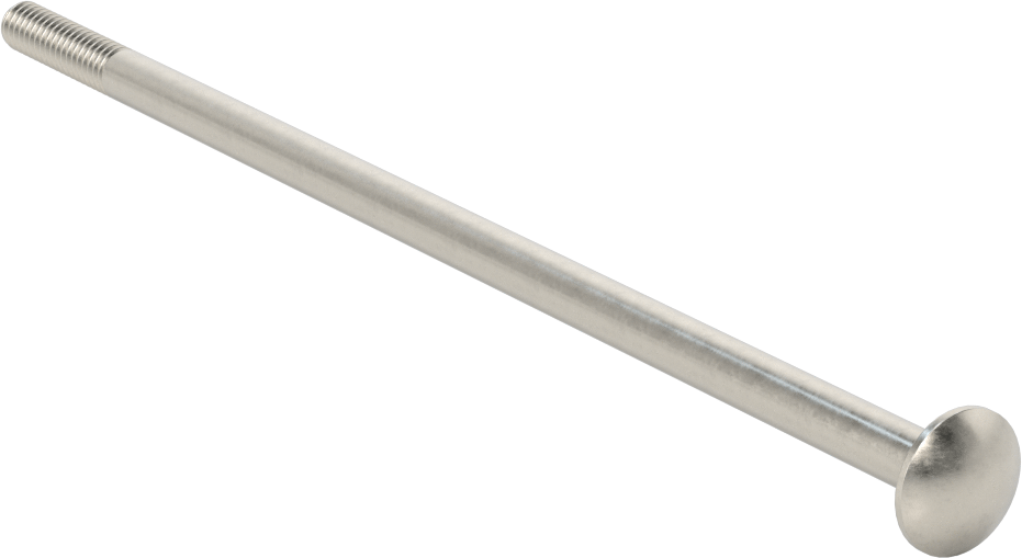 18-8 Paslanmaz Çelik Kare Boyunlu Taşıma Cıvatası, 1/4"-20 Diş Boyutu, 7" Uzunluk
