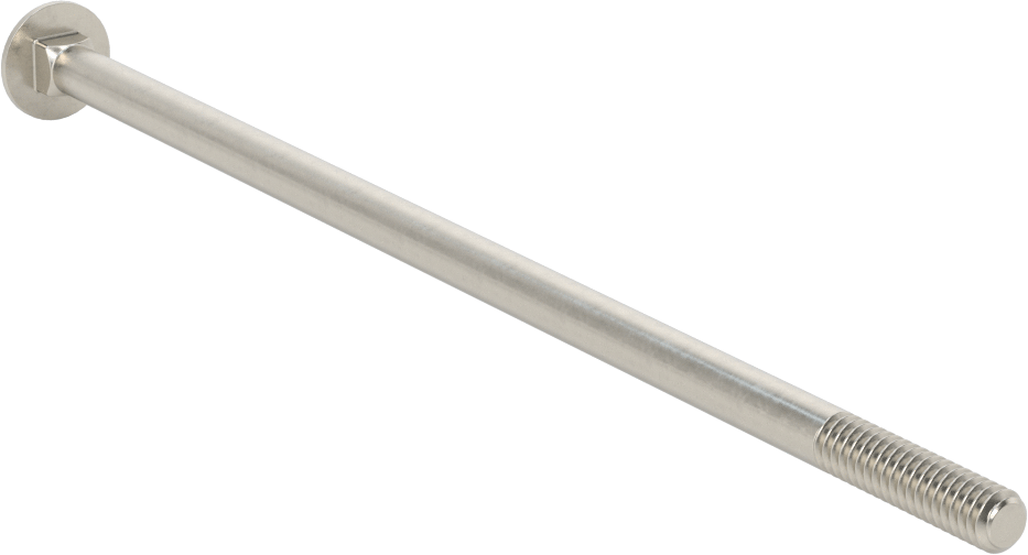18-8 Paslanmaz Çelik Kare Boyunlu Taşıma Cıvatası, 1/4"-20 Diş Boyutu, 7" Uzunluk