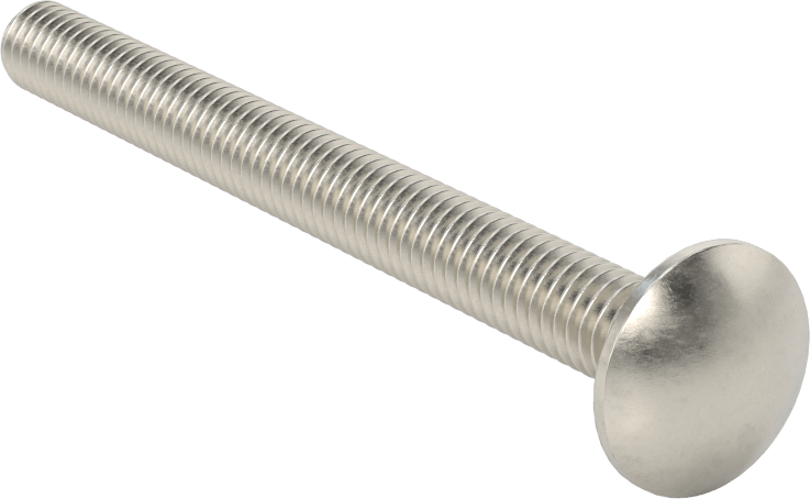 18-8 Paslanmaz Çelik Kare Boyunlu Taşıma Cıvatası, 5/16"-18 Diş Boyutu, 3-1/2" Uzunluk