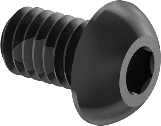 Diş Kilitli Düğme Başlı Altıgen Tahrikli Vidalar, Alaşımlı Çelik, 5/16"-18 Diş, 1/2" Uzunluk