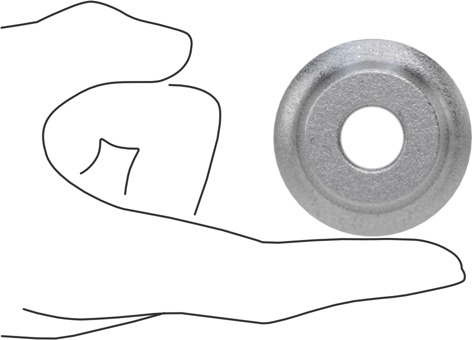 Eğimli Pullar, 1/2" Vida Boyutu için, 0.625" ID, 2.000" OD