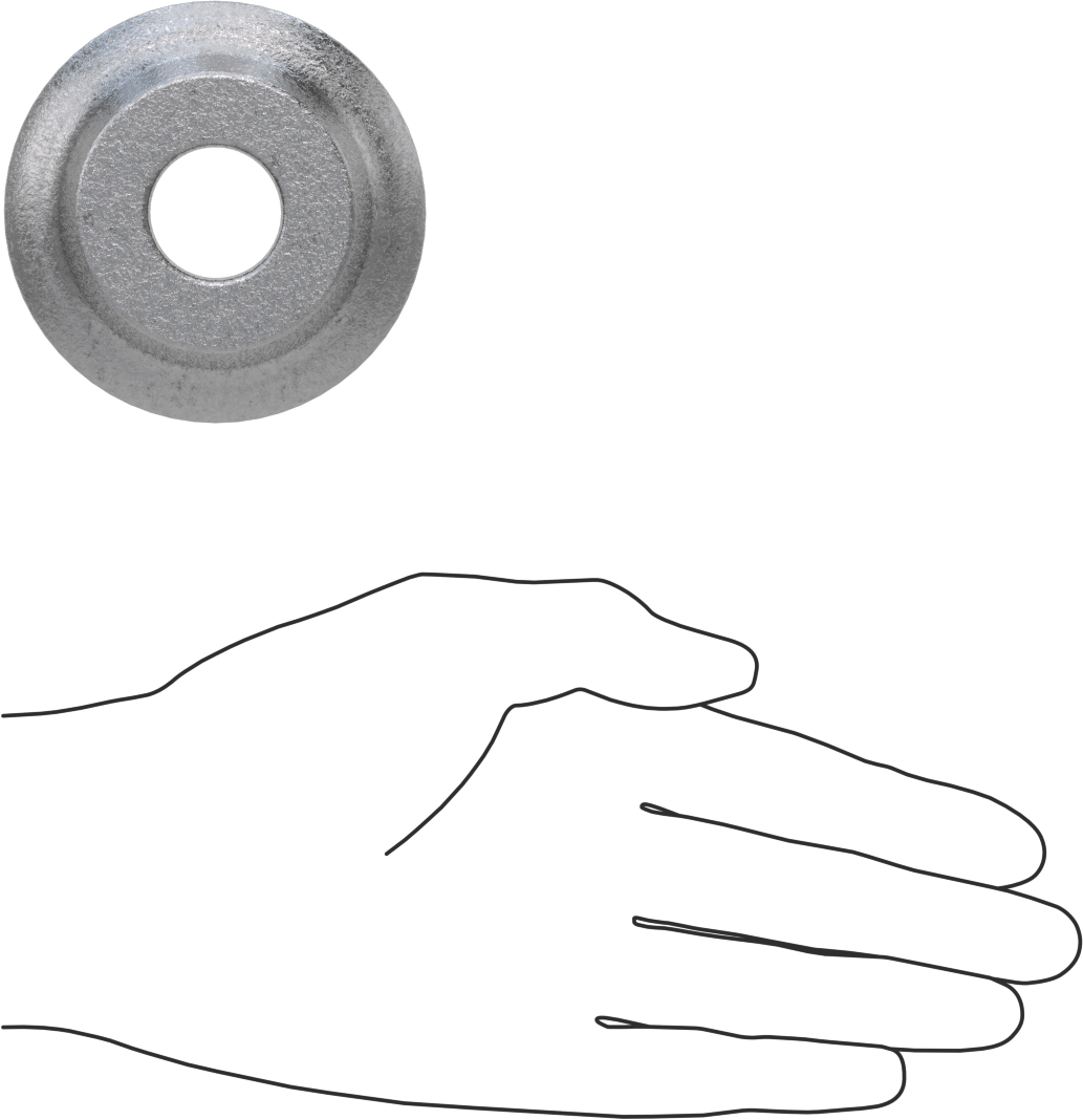 Eğimli Pullar, 3/4" Vida Boyutu için, 0.890" ID, 2.860" OD