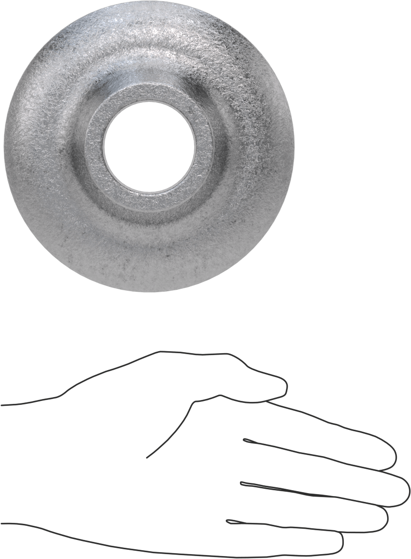 Eğimli Pullar, 1-1/2" Vida Boyutu için, 1.625" ID, 5.250" OD