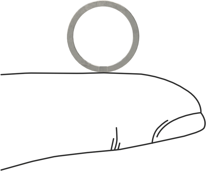 Ağır Hizmet Spiral İç Tutma Halkası, 1/2" İç Çap için, 18-8 Paslanmaz Çelik