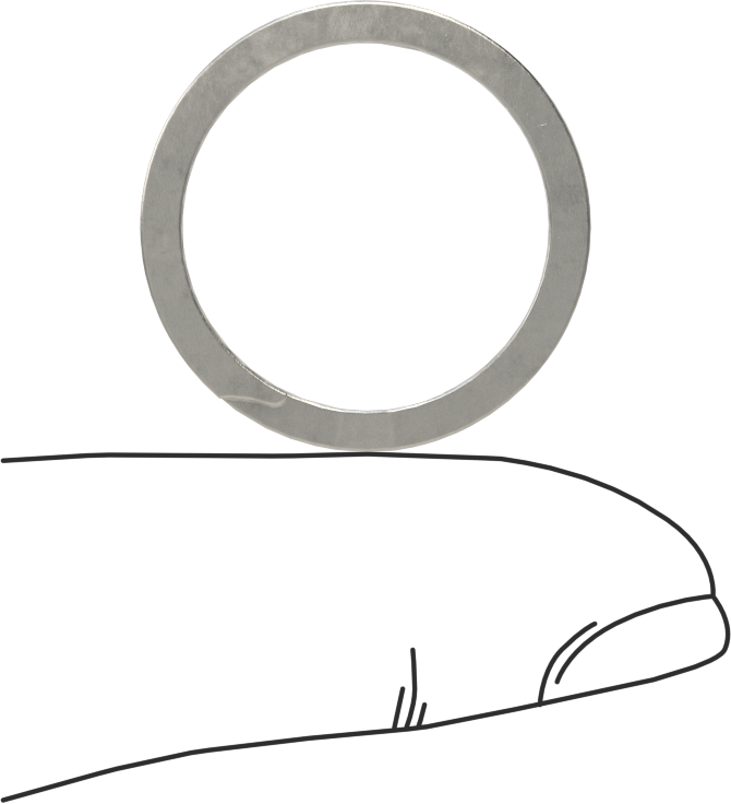 Ağır Hizmet Spiral İç Tutma Halkası, 7/8" İç Çap için, 18-8 Paslanmaz Çelik