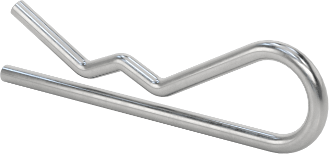 Saç Tokası Çatal Pimi, 1040-1065 1/4“-1/2” Pim Çapı için Çelik, 1/16" Tel Çapı
