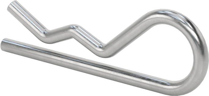 Saç Tokası Çatal Pimi, 1040-1065 1/4“-1/2” Pim Çapı için Çelik, 3/32" Tel Çapı
