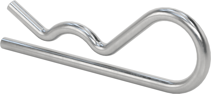 Saç Tokası Çatal Pimi, 1040-1065 3/8“-1/2” Pim Çapı için Çelik, 5/64" Tel Çapı