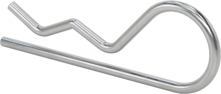 Saç Tokası Çatal Pimi, 1040-1065 3/8“-5/8” Pim Çapı için Çelik, 3/32" Tel Çapı