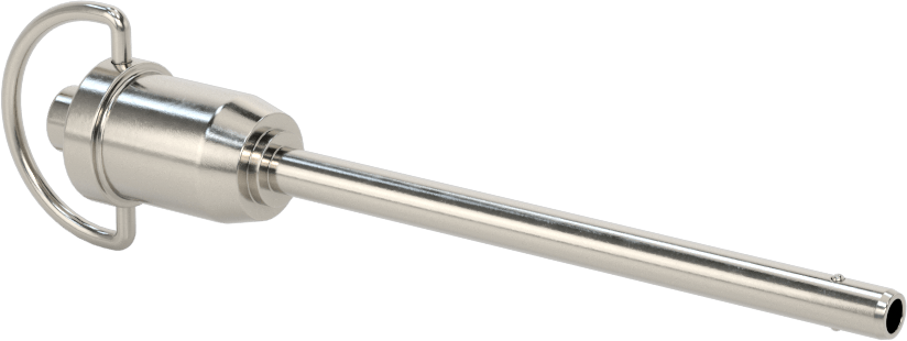 D-Halkalı Düğme Tutamaklı Kilitli Hızlı Açma Pimi, Yüksek Mukavemetli 17-4 PH Paslanmaz Çelik, 3/16" Çap, 2-1/2" Kullanılabilir Uzunluk