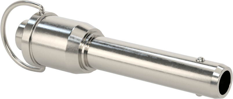 D-Halkalı Düğme Tutamaklı Kilitli Hızlı Açma Pimi, Yüksek Mukavemetli 17-4 PH Paslanmaz Çelik, 1/2" Çap, 1-3/4" Kullanılabilir Uzunluk