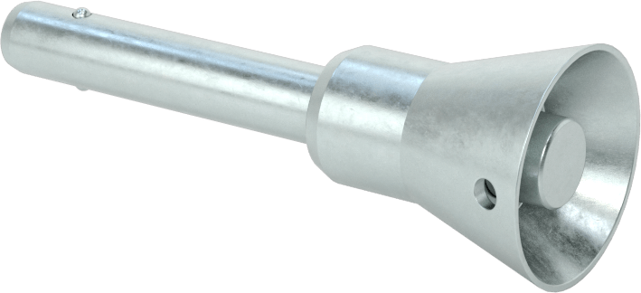 Gömme Düğmeli Kilitlenebilir Hızlı Açma Pimi, 17-4 PH Paslanmaz Çelik, 1/4" Çap, 1" Uzunluk