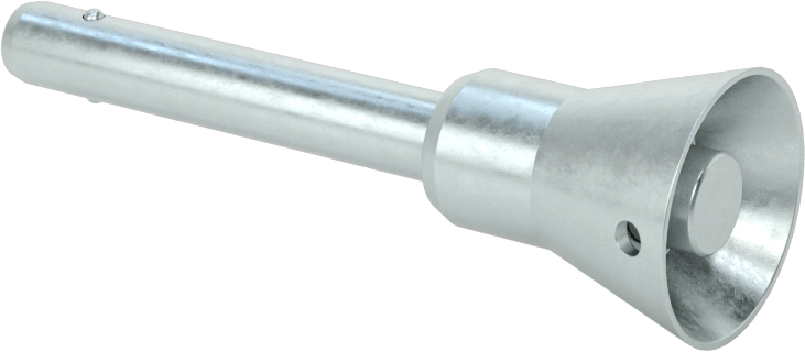 Gömme Düğmeli Kilitlenebilir Hızlı Açma Pimi, 17-4 PH Paslanmaz Çelik, 1/4" Çap, 1-1/4" Uzunluk