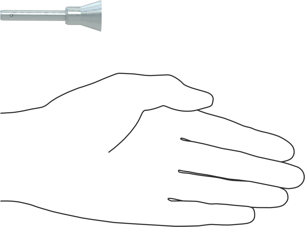 Gömme Düğmeli Kilitlenebilir Hızlı Açma Pimi, 17-4 PH Paslanmaz Çelik, 1/4" Çap, 1-1/4" Uzunluk