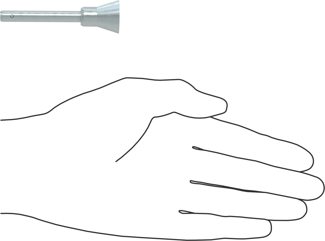 Gömme Düğmeli Kilitlenebilir Hızlı Açma Pimi, 17-4 PH Paslanmaz Çelik, 1/4" Çap, 1-1/2" Uzunluk