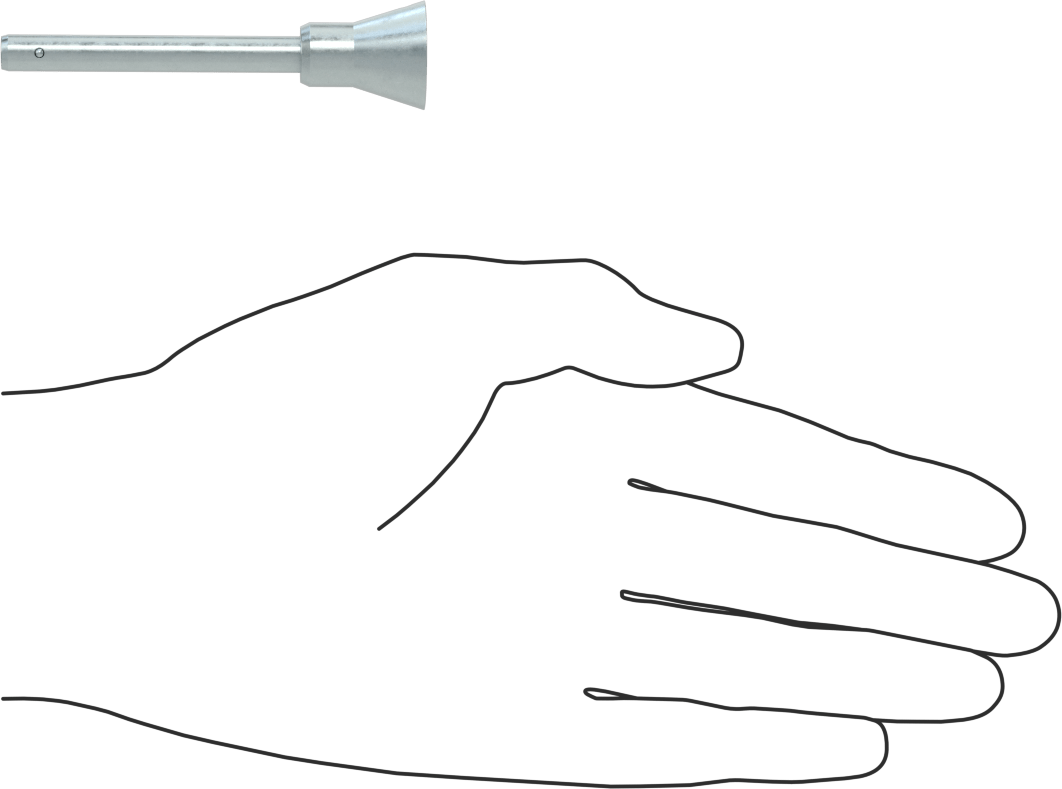 Gömme Düğmeli Kilitlenebilir Hızlı Açma Pimi, 17-4 PH Paslanmaz Çelik, 1/4" Çap, 1-3/4" Uzunluk